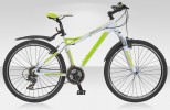 Велосипед STELS 26' рама женская, алюминий, MISS-5100 MD диск, белый/зеленый, 21 ск., 17'